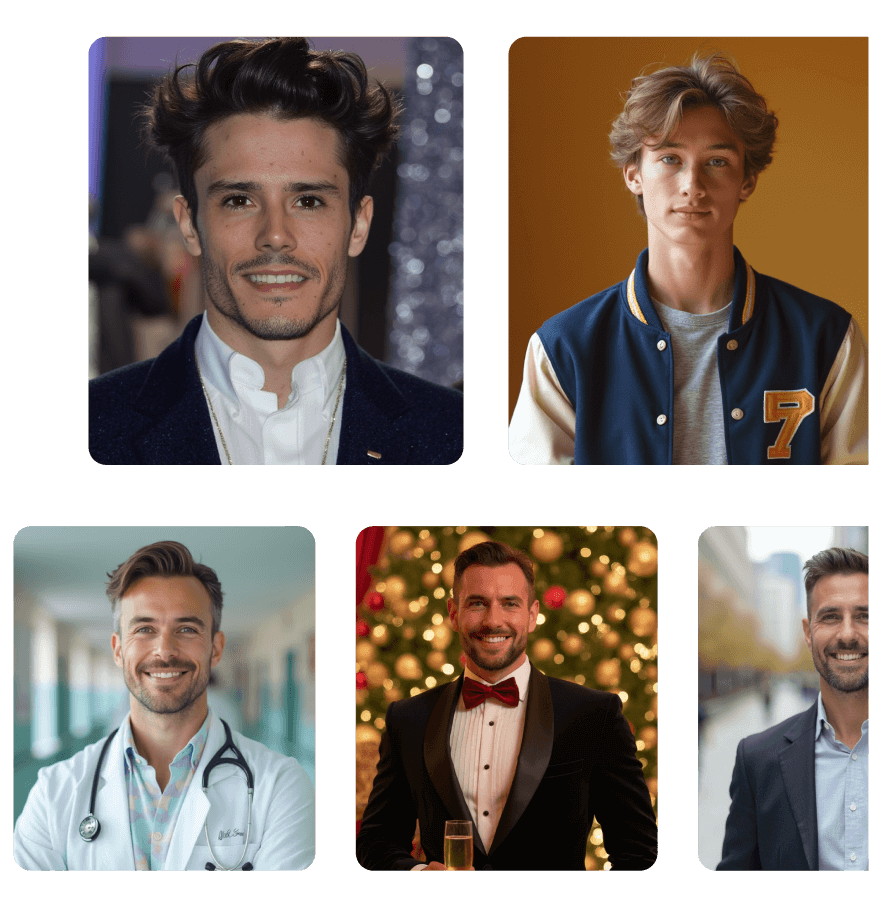 AI generated photos showcase - right side