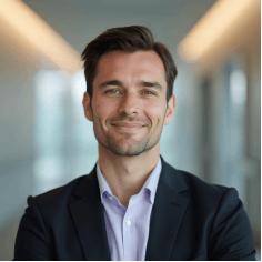 Professional headshot of a man in dark suit