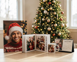 AI-generated Christmas photo for gifts and keepsakes