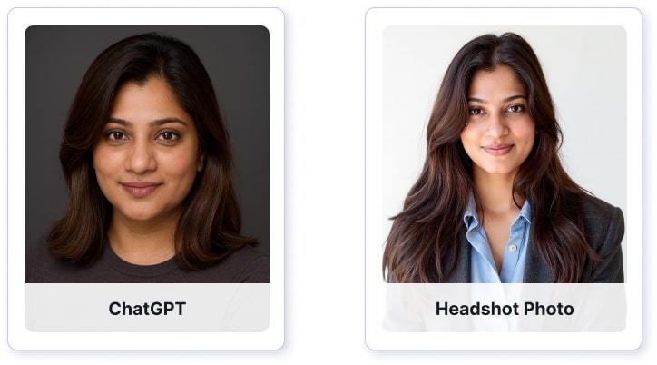 ChatGPT vs Headshot Photo Comparison