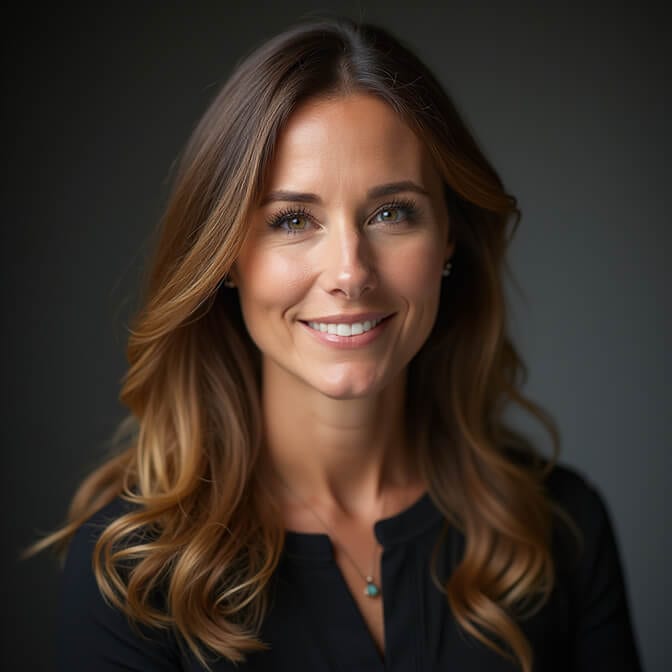 headshot with professional studio lighting