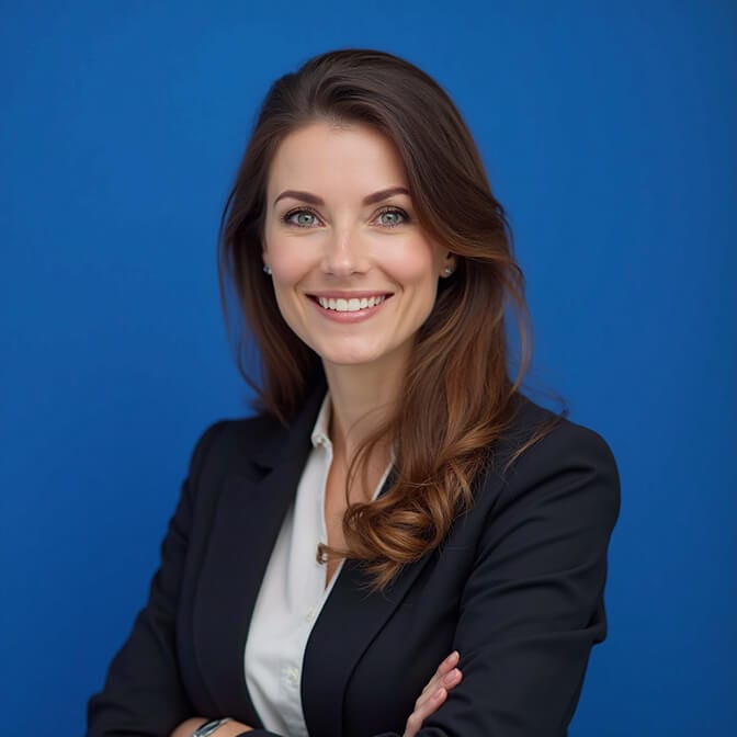 professional headshot with strong framing and balanced composition