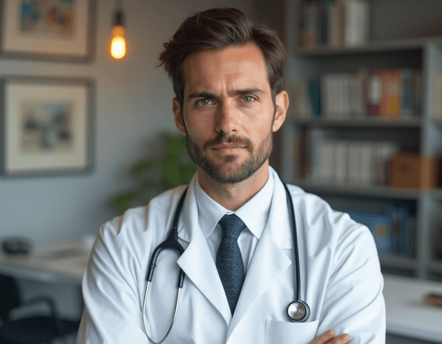 Professional healthcare headshot for use across multiple platforms