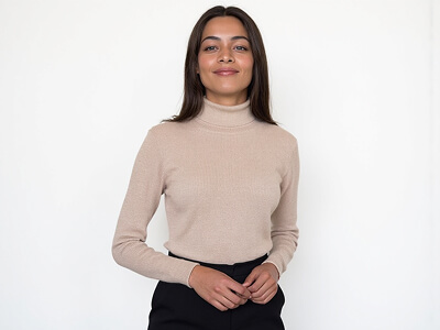 Beige Turtleneck