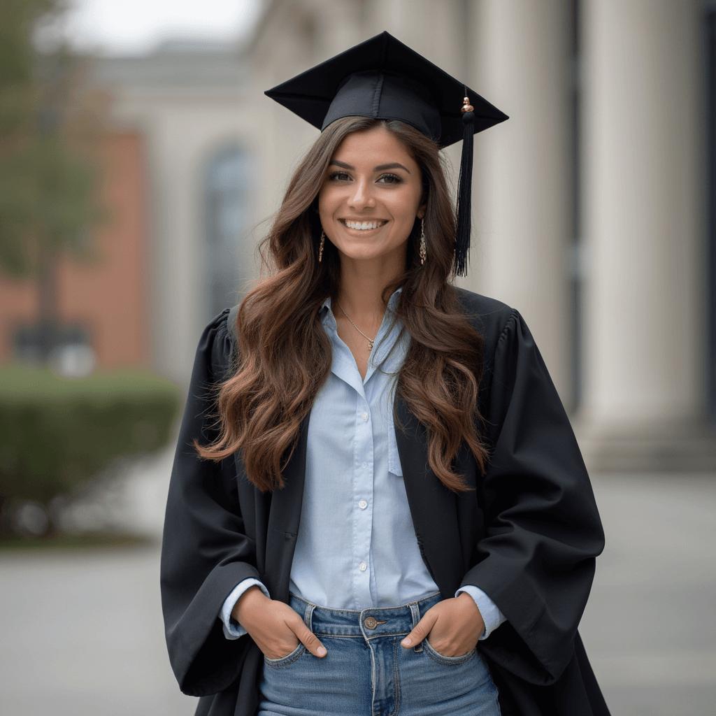 gown-jeans-combo